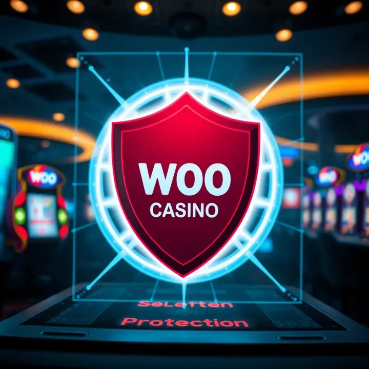 Secure online casino platform with digital shield symbolizing player protection