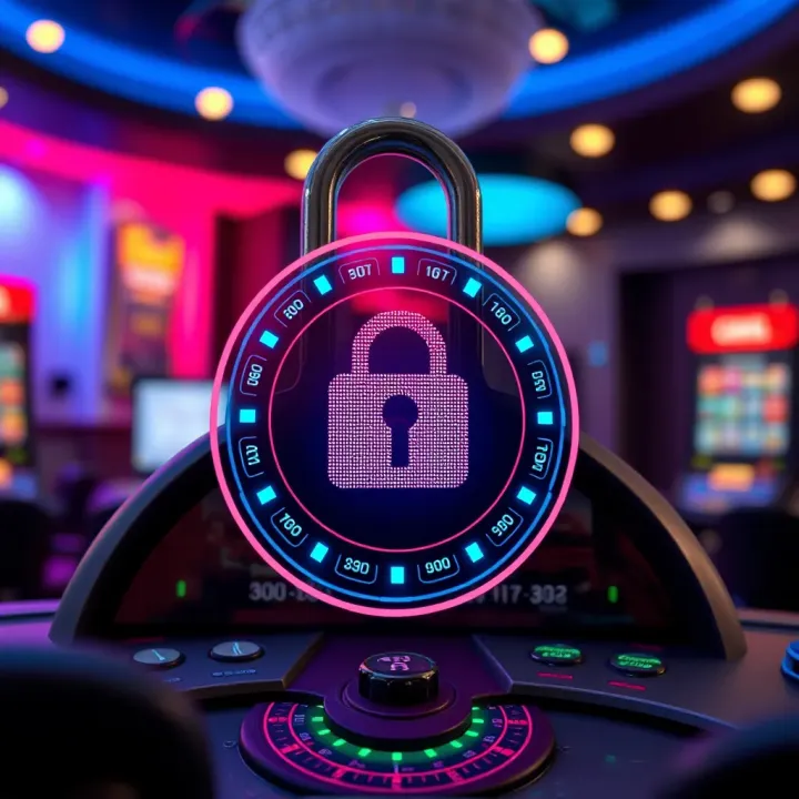 Secure digital lock symbolizing online casino safety measures
