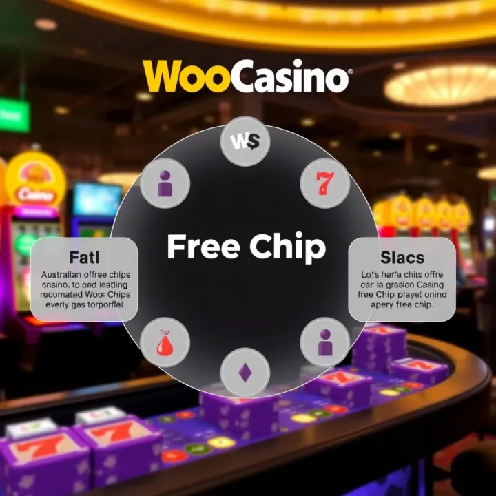 Diagram showing Australian players accessing free chip offers on an online casino platform