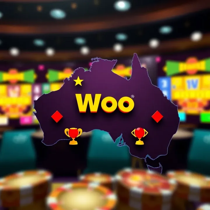 Maximising Woo Casino Bonuses for Australian Players Illustration of a map highlighting Australia with casino rewards symbols around it