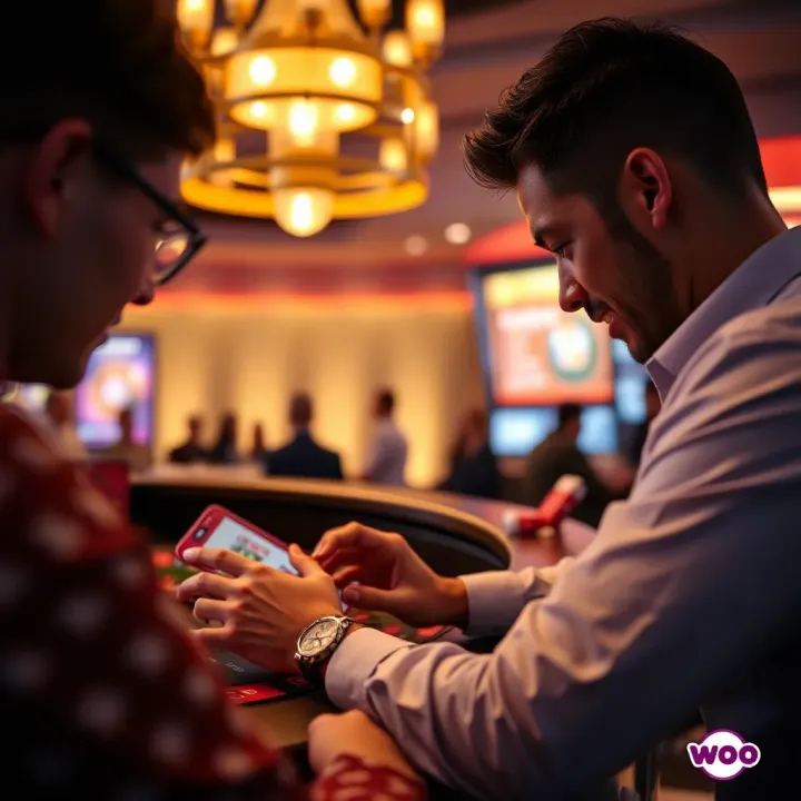 Navigating No Deposit Bonus Terms at Woo Casino Visual representation of Australian players exploring terms and conditions for no deposit bonuses on an online casino