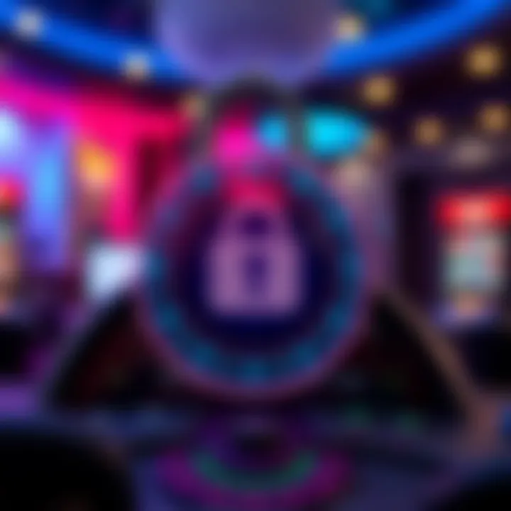 Secure digital lock symbolizing online casino safety measures