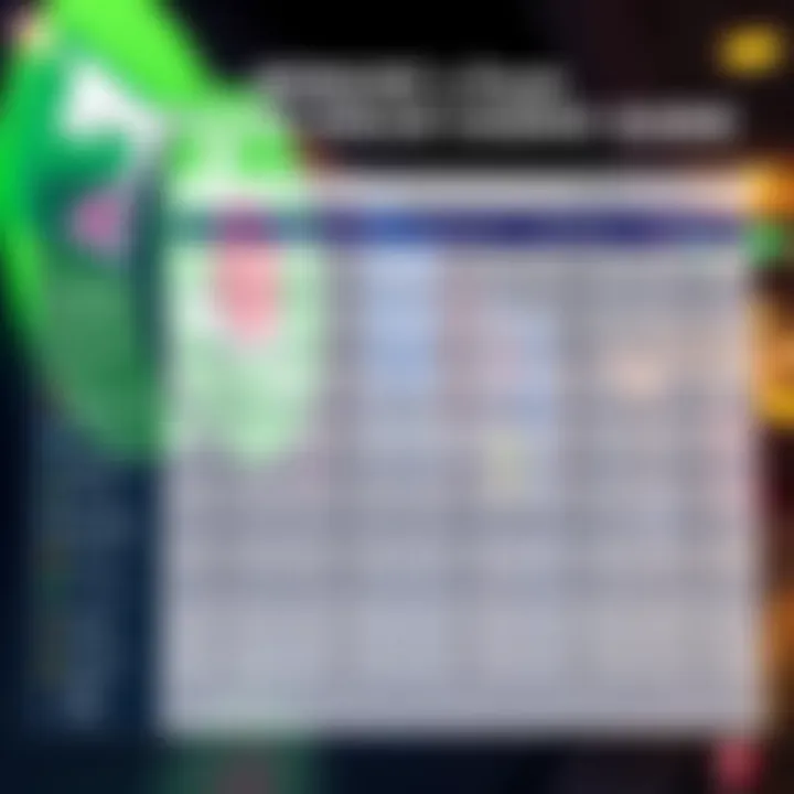 Comparison chart illustrating various Australian casino bonuses