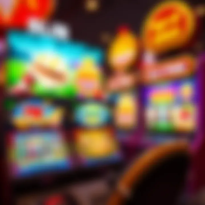 Colorful collection of online pokies interface showcasing various game themes and bonus features