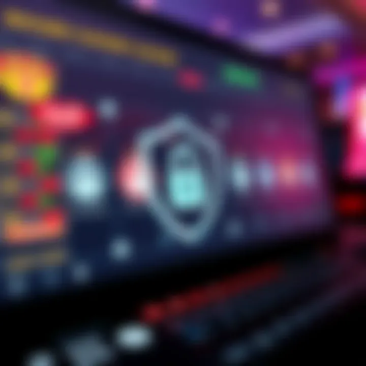 Secure online casino platform with encryption symbols illustrating safe gambling for Australian players