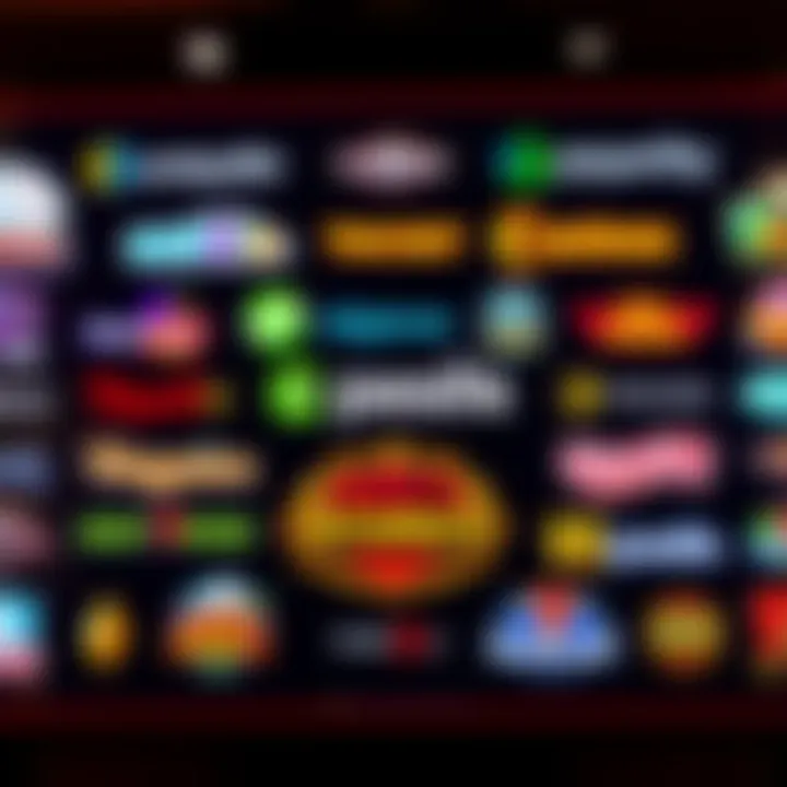 Collection of popular online pokies logos from trusted game providers