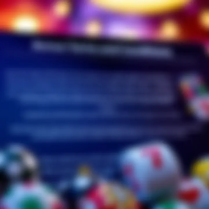 Visual representation of bonus terms and conditions with gaming icons