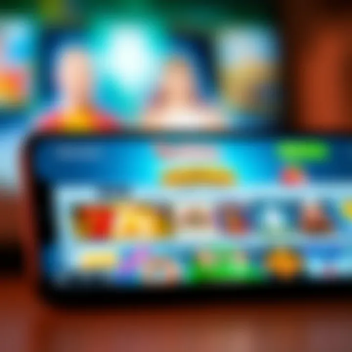 Smartphone displaying WooCasino homepage with vibrant game icons