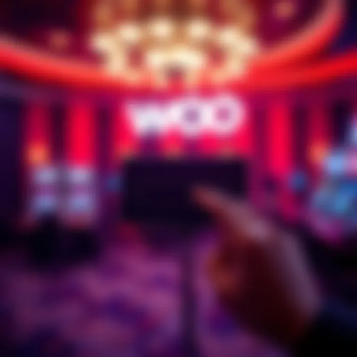 User logging into Woo Casino platform with a secure password