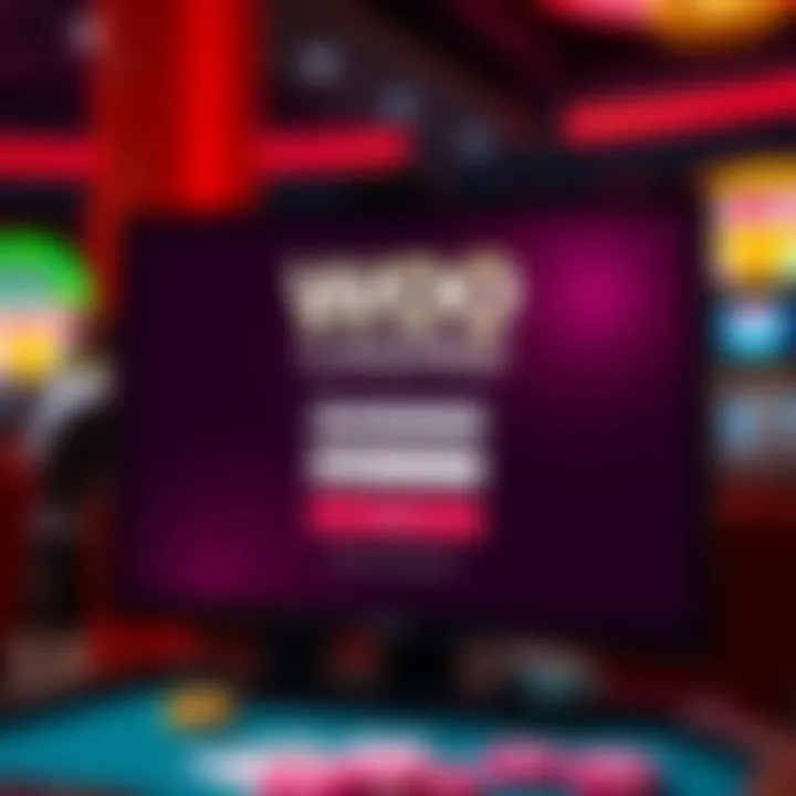 Login screen of Woo Casino displaying user interface for entering username and password