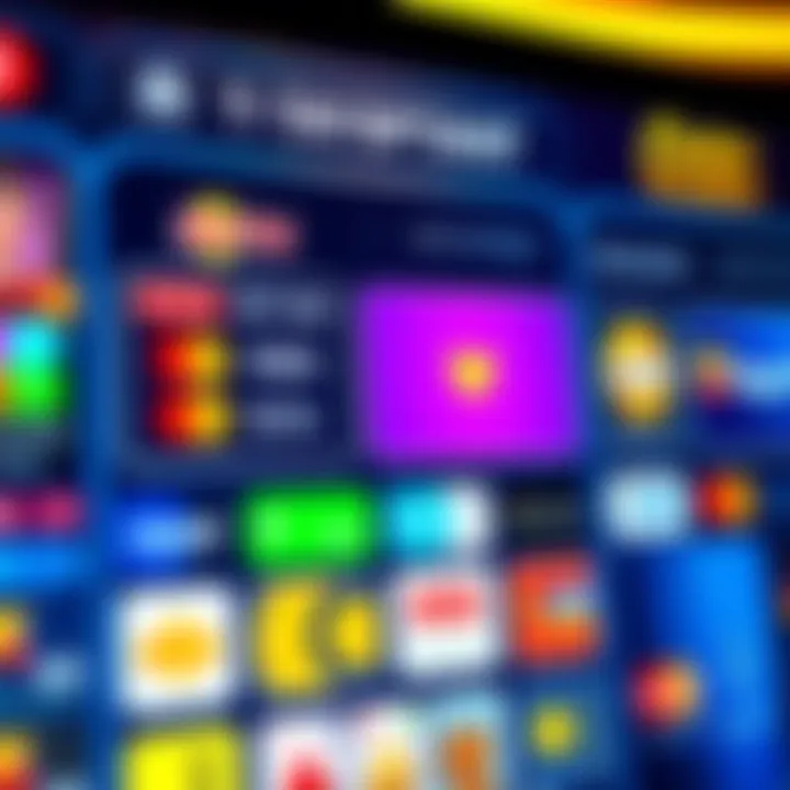 Variety of casino payment options displayed on a digital interface