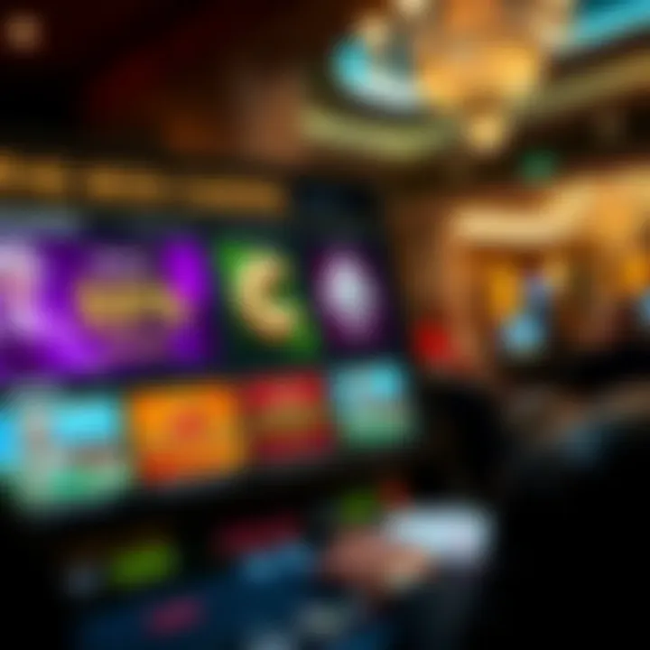 Exciting casino interface displaying bonus options and wagering requirements