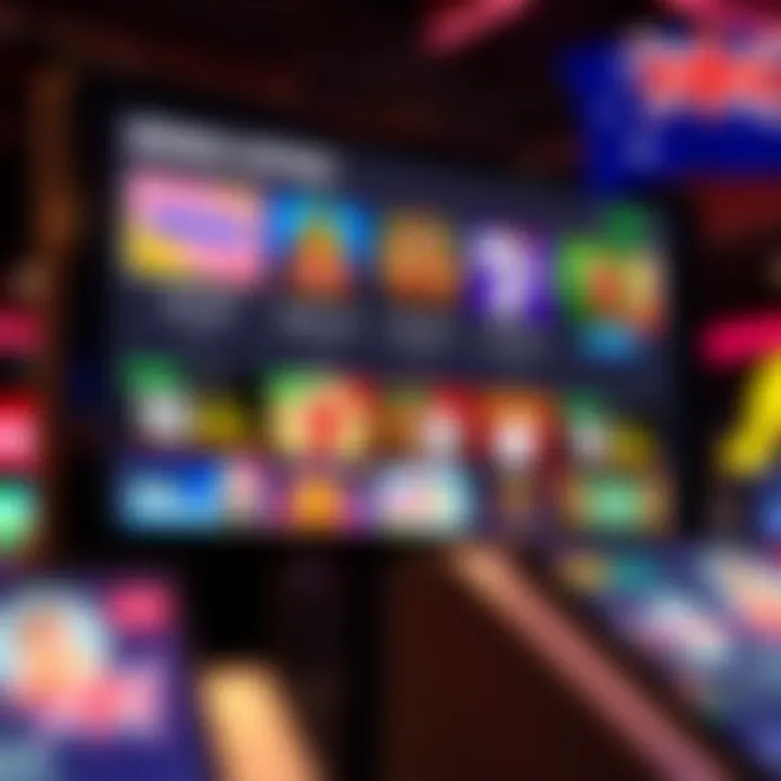 Australian Casino Bonus Offers Display on Digital Screen Digital screen showing various casino bonus offers with an Australian flag in the corner