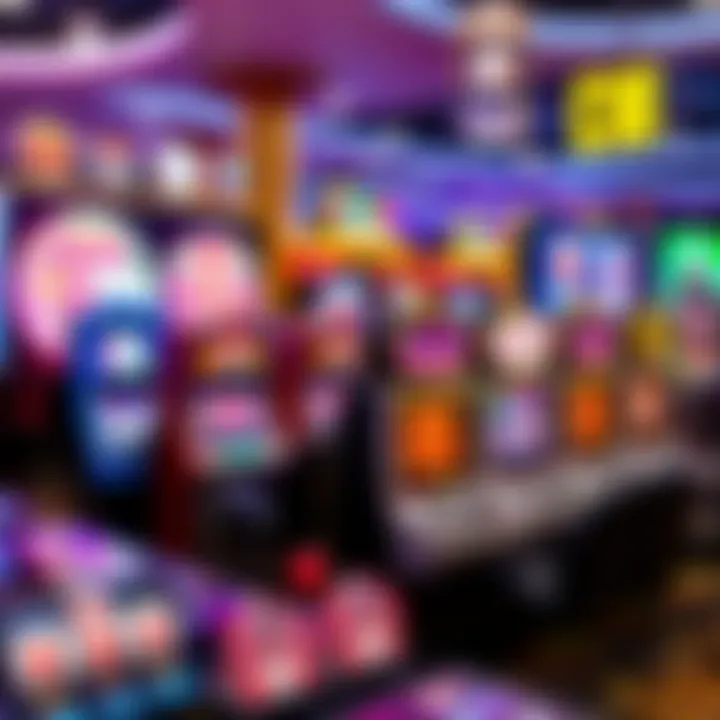 Colorful casino game interface showcasing a variety of slot games available at an online casino platform