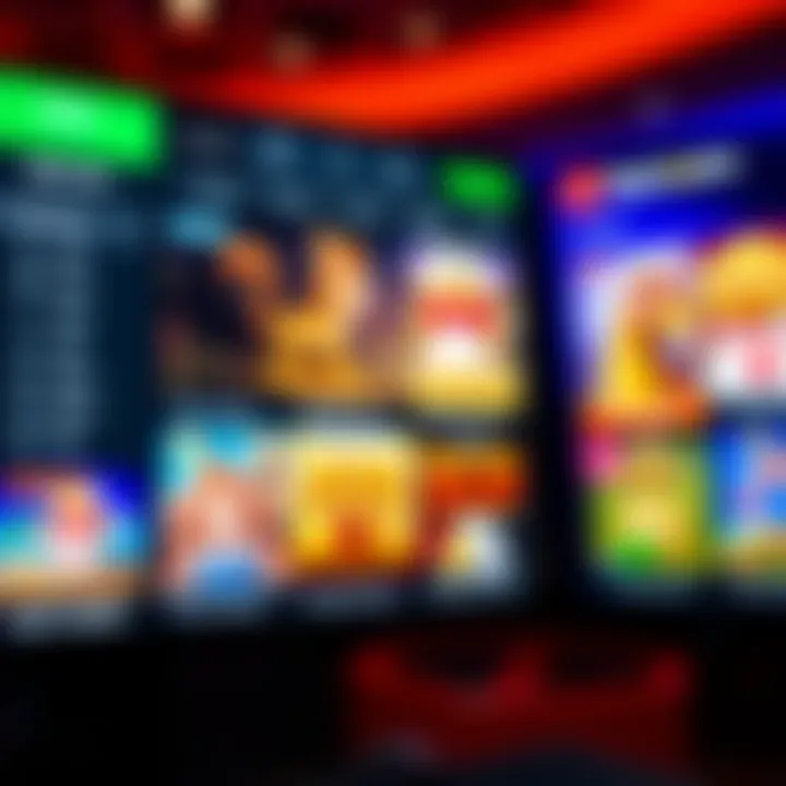 Online casino interface showcasing diverse game options available for Australian players