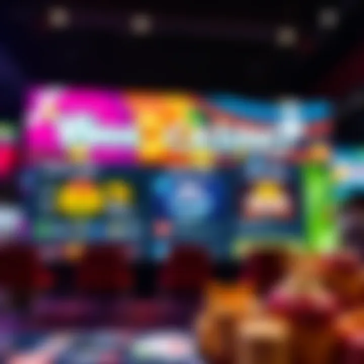 Colorful representation of various promotional offers and bonus icons related to online casino gaming