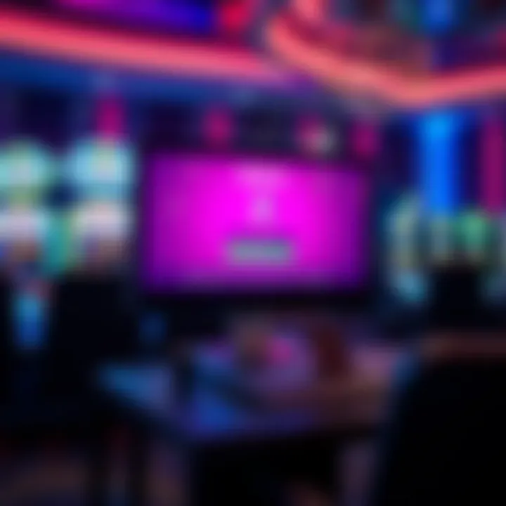 Secure Online Casino Environment with Available Promotions Safe online casino gaming setup with secure login and promotional offers on screen