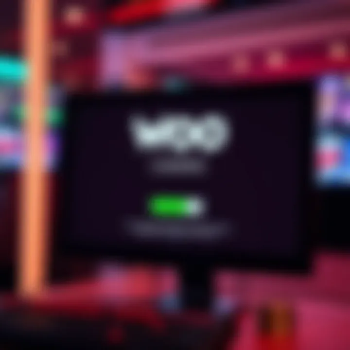 A computer screen showing Woo Casino website with a loading error message