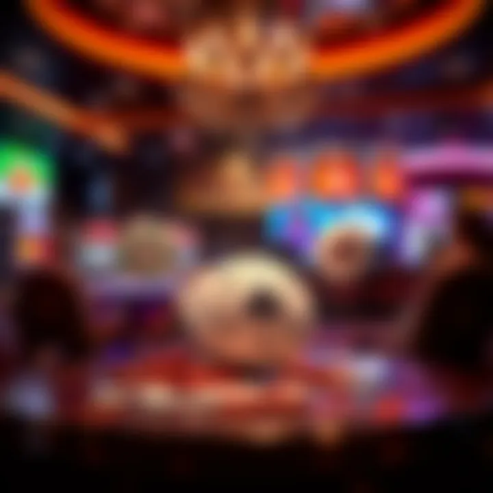 Visual representation of common casino myths and their impact on player behavior with symbols of luck, superstition, and risk