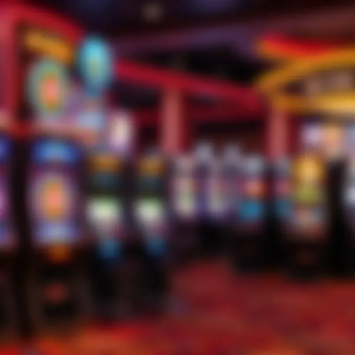 Variety of electronic pokies machines displayed in a casino environment