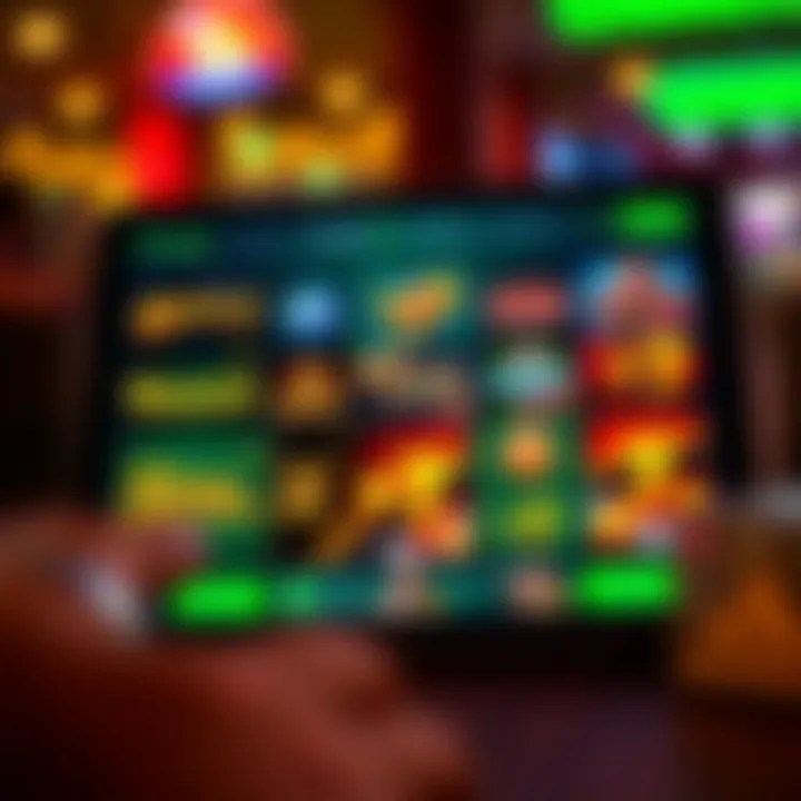 Visual representation of various casino bonus types displayed on a digital device