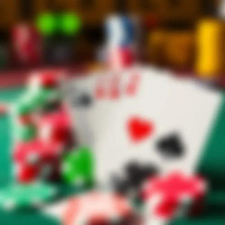 Colorful casino chips and playing cards illustrating bonus offers at Woo Casino