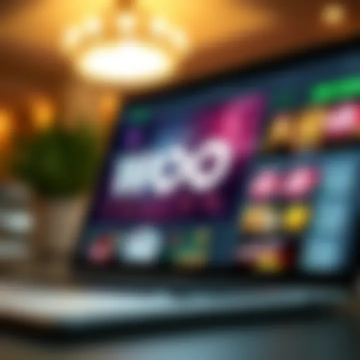 Illustration of a laptop screen displaying Woo Casino discount codes and promotional offers