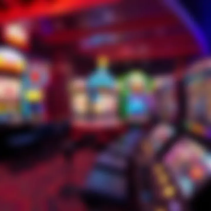 Wide selection of casino slot games with vibrant graphics and engaging themes