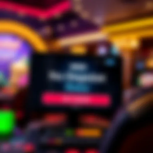 Illustration showing a digital casino interface highlighting a no deposit bonus offer
