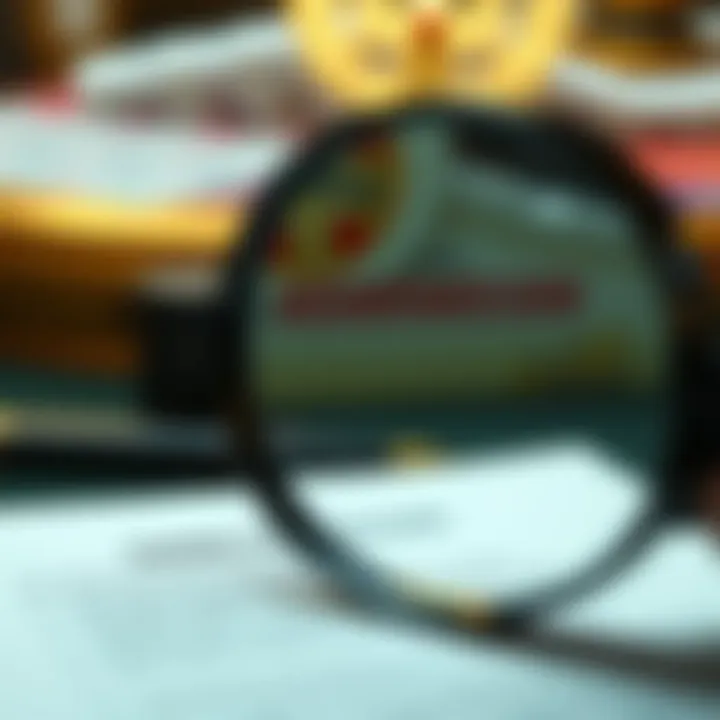 Graphic showing terms and conditions checklist with a magnifying glass highlighting important details