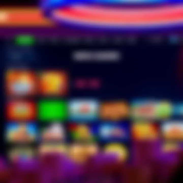 Colorful online casino interface showcasing a variety of slot and table games available at Woo Casino 70