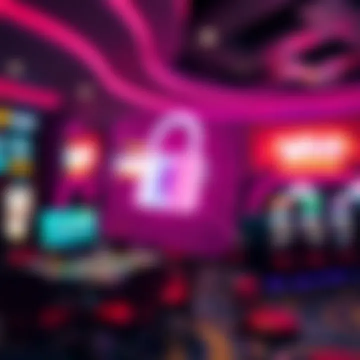 Ensuring Account Security at Woo Casino Secure online gaming environment with digital padlock icon symbolizing account protection
