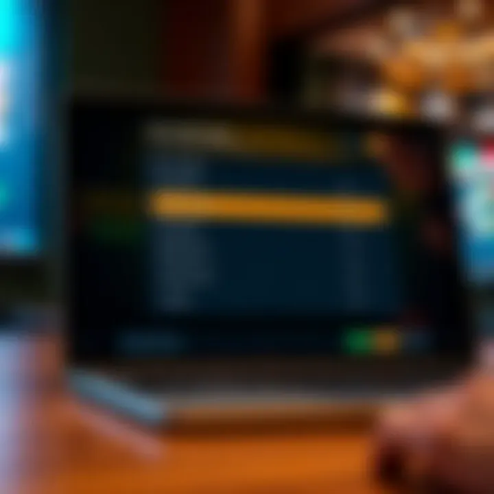 User interface showing WoO Casino account setup options on a laptop screen