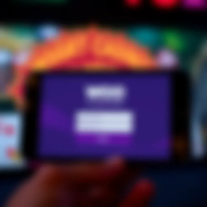 Woo Casino App Login Interface Mobile device displaying Woo Casino app login screen with username and password fields