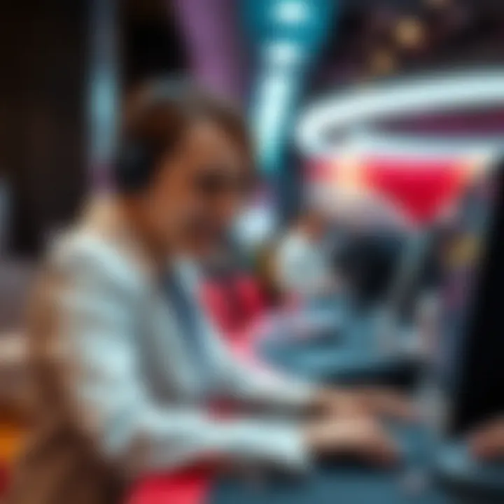 Customer support agent assisting users with account issues at Woo Casino Australia