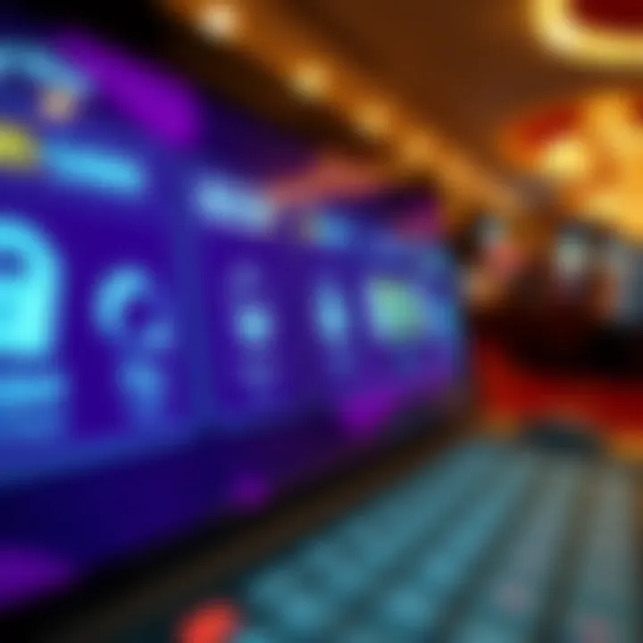 Digital payment options and secure transaction icons on a casino platform