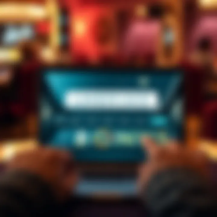 Digital representation of a casino bonus code being entered on a laptop screen