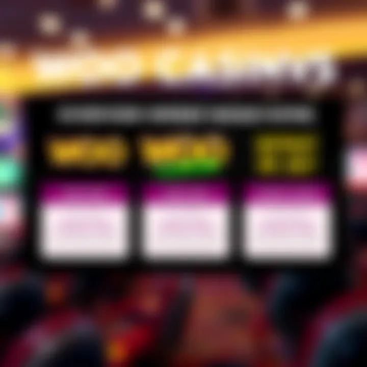 Graphic showing different types of Woo Casino bonus offers like free spins and deposit bonuses