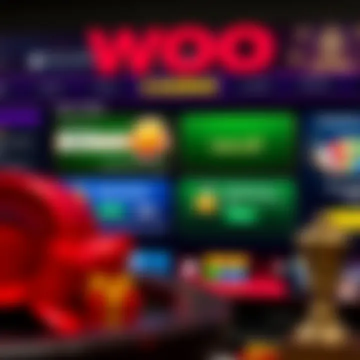 User interface showing bonus offers and secure payment options on an online casino platform