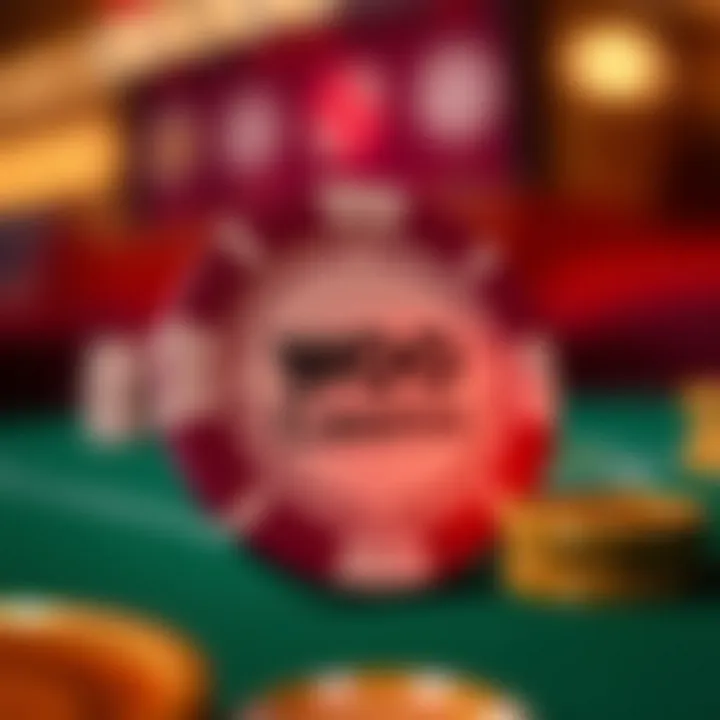 Digital representation of a casino chip and promotional code symbolizing online casino bonuses