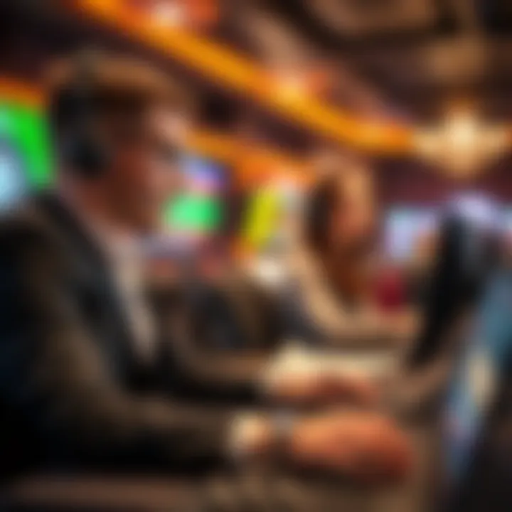 Conceptual graphic showing customer support interaction resolving online casino issues