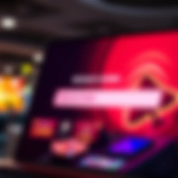 Illustration showing a digital casino interface with highlighted bonus code entry field