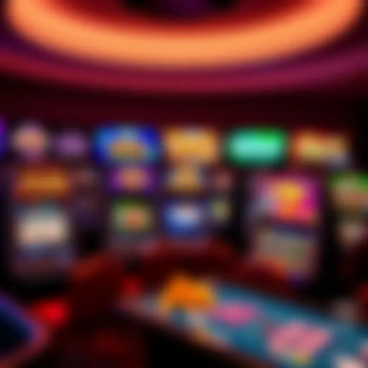 Screenshot showcasing the diverse game library of Woo Casino with slot machines and table games