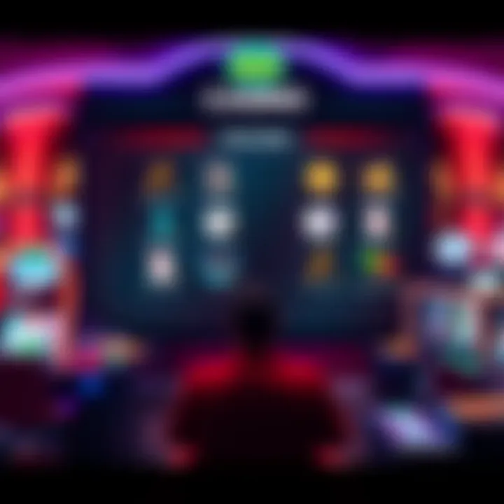 Interface of Woo Casino downloadable content showing game selection and menu options