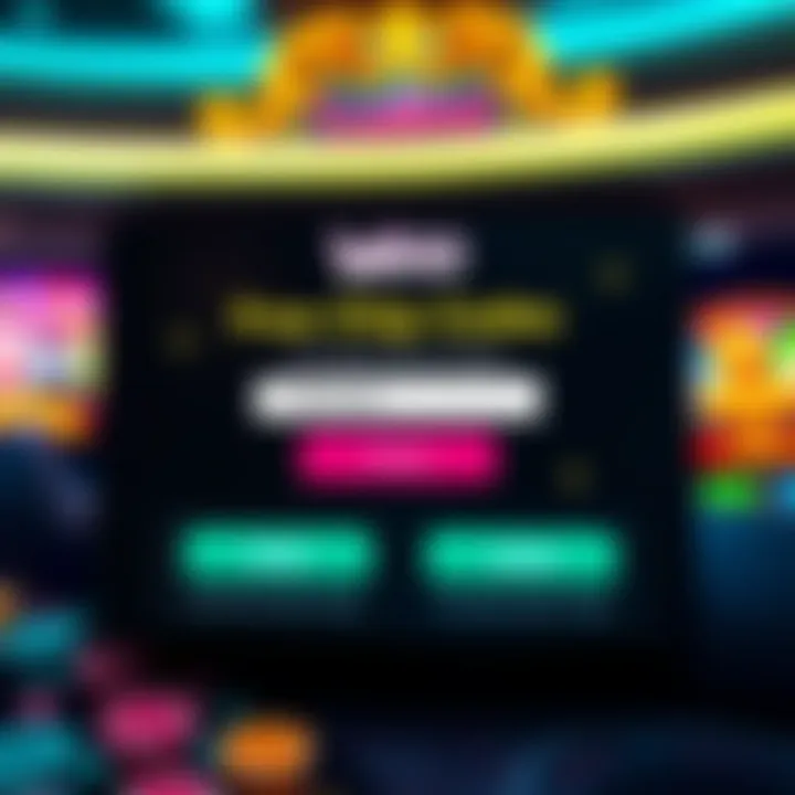 Illustration showing a digital casino interface highlighting free chip code entry fields and bonus activation