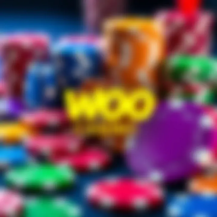 Colorful casino chips with a digital code overlay symbolizing online free chip promotions