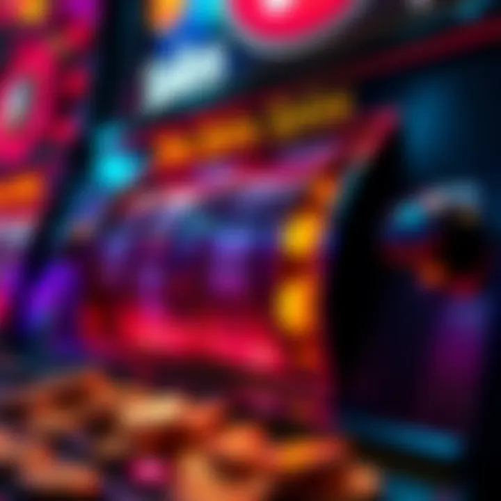 Visual Representation of Woo Casino Free Spins Feature Graphic showing spinning slot machine reels with glowing coins to represent free spins at Woo Casino