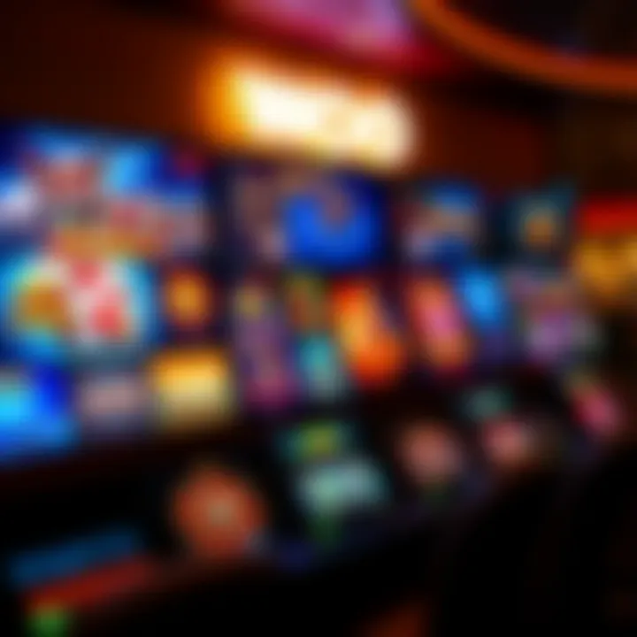 Wide selection of casino games displayed on a digital interface