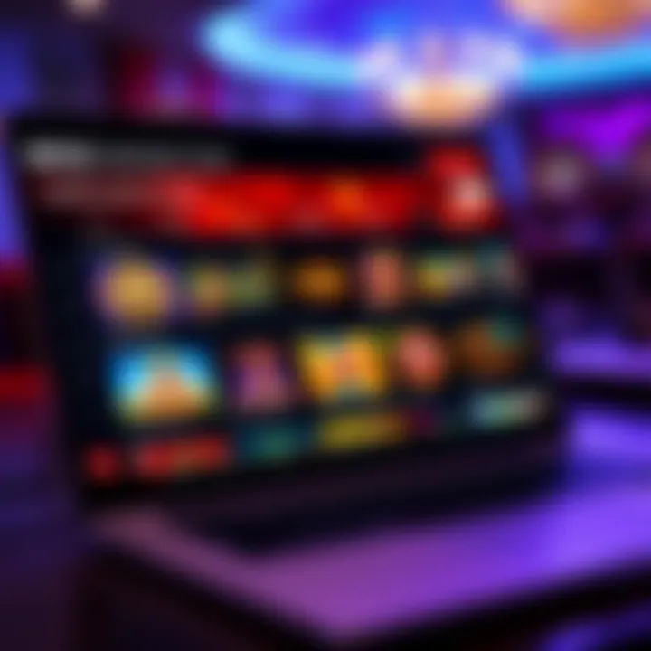 User interface of Woo Casino showing a variety of casino games ready to play instantly on a laptop