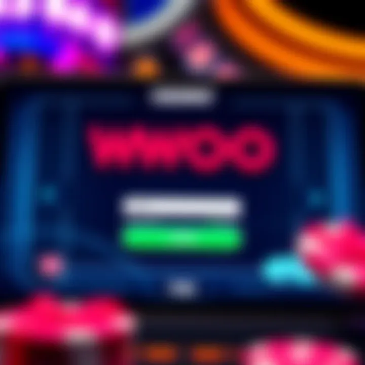 User interface showcasing the login screen of Woo Casino platform with secure access features